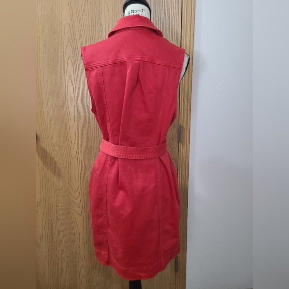 Venus Cargo Pocket Belted Utility Safari Button Dress - Picture 6 of 6